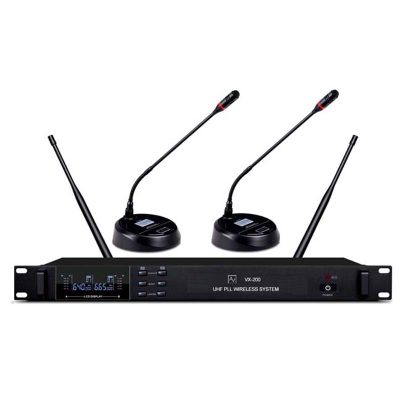 Micro hội nghị không dây cổ ngỗng 2 mic AV VXR220D