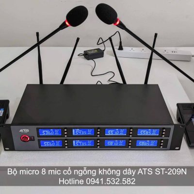 Bộ micro 8 mic cổ ngỗng không dây ATS ST-209N Hotline 0941.532.582