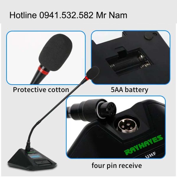 Bộ micro hội nghị không dây RAYHAYES RS-804