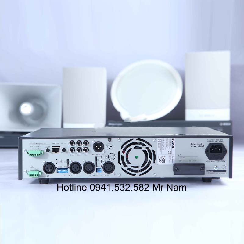 Mặt sau amply mixer Bosch PLE-1MA120-EU