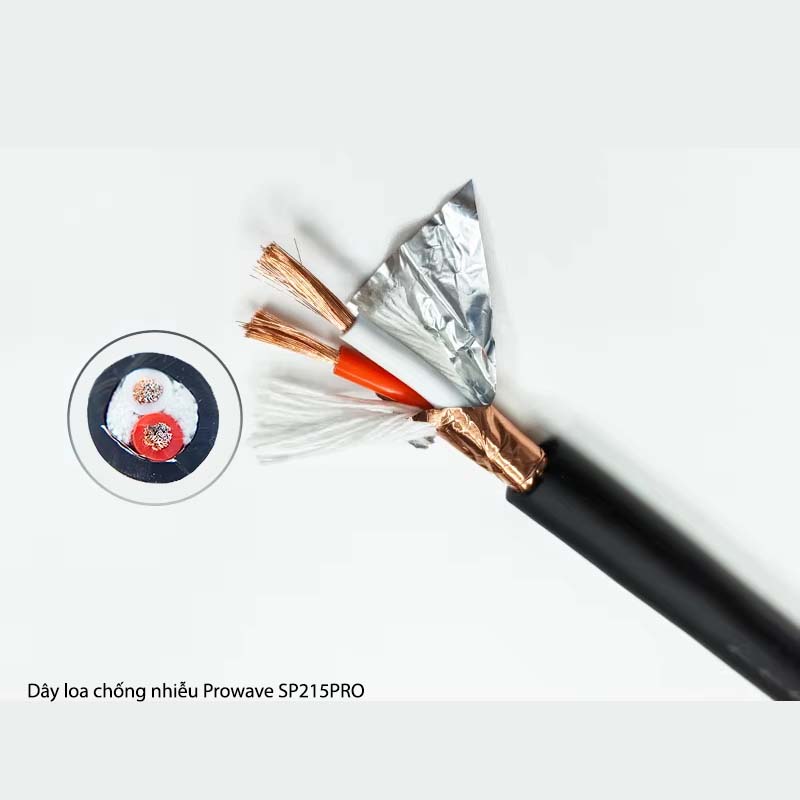 Dây loa cao cấp chống nhiễu 2x1,5 mm Prowave SP215Pro