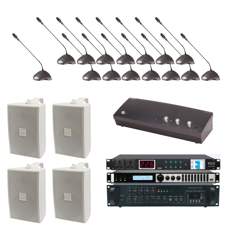 Dàn âm thanh phòng họp hội thảo 15 micro có dây Bosch