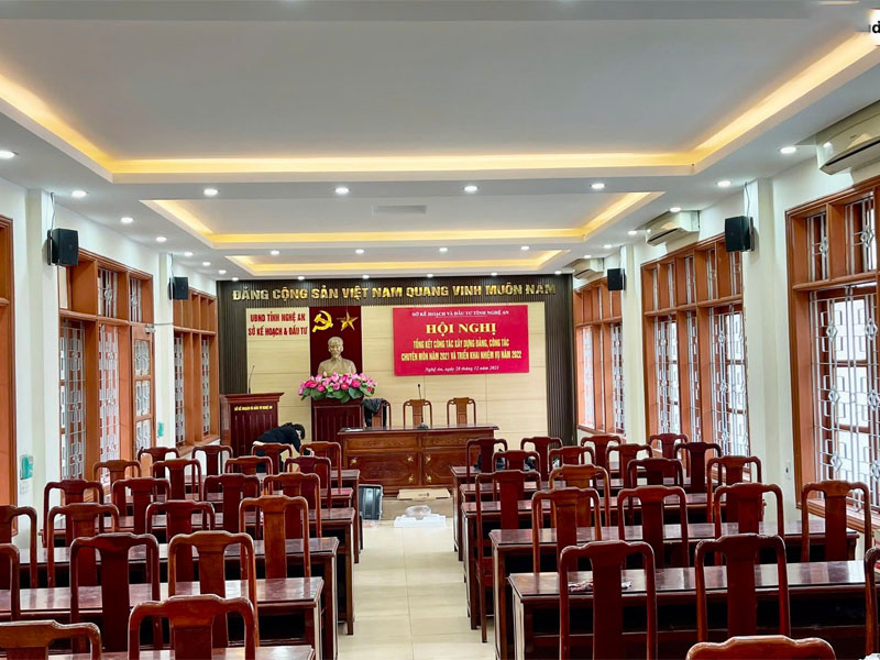 Dự án lắp đặt hệ thống âm thanh phòng họp hội trường Sở Đầu Tư
