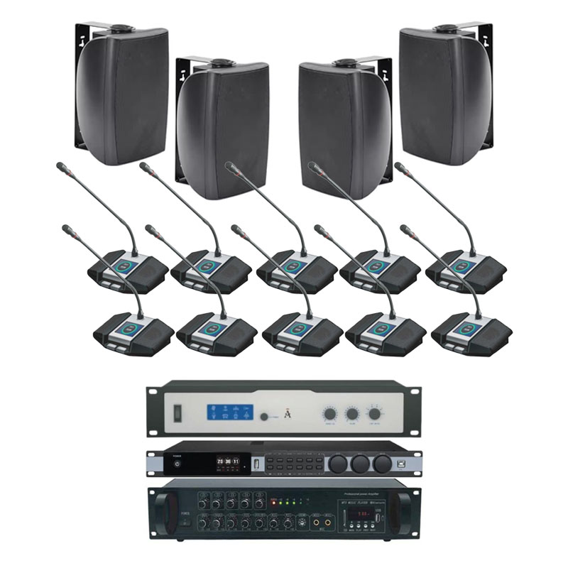 Hệ thống âm thanh phòng họp 10 micro hội nghị