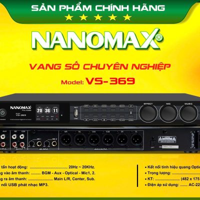 Nanomax VS-369 vang số chuyên nghiệp