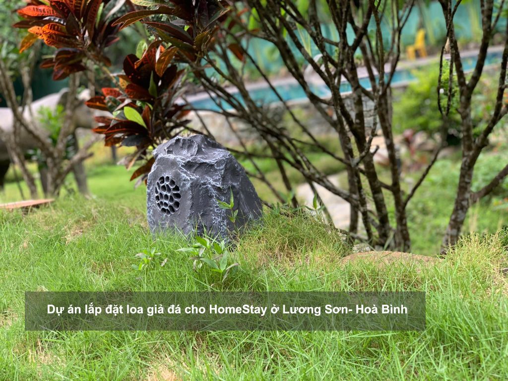 Dự án lắp đặt loa giả đá cho HomeStay ở Lương Sơn- Hoà Bình