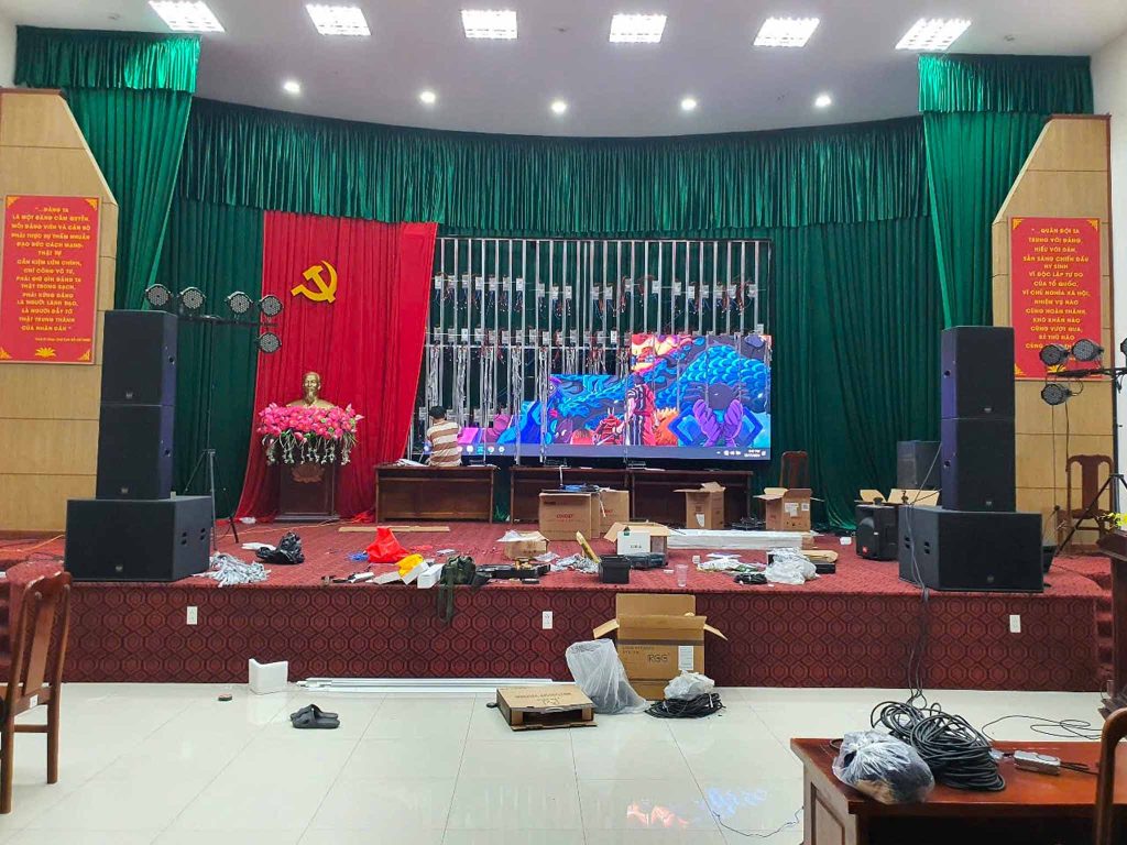 Lắp đặt âm thanh hội trường chi huy quân sự Bàu Bàng