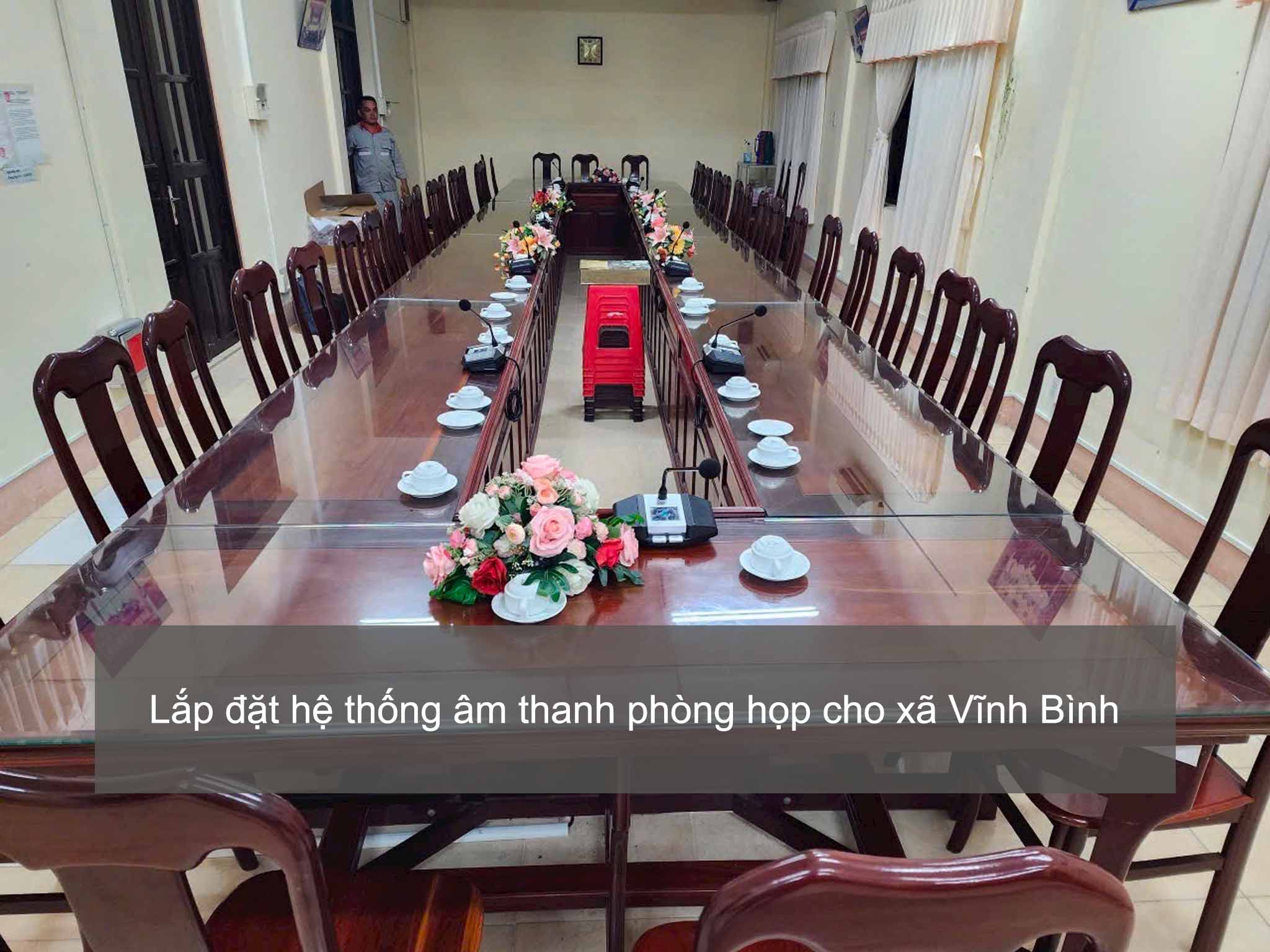 Lắp đặt hệ thống âm thanh phòng họp cho xã Vĩnh Bình