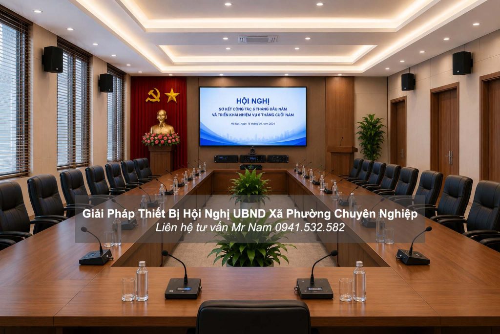 Giải Pháp Thiết Bị Hội Nghị UBND Xã Phường Chuyên Nghiệp