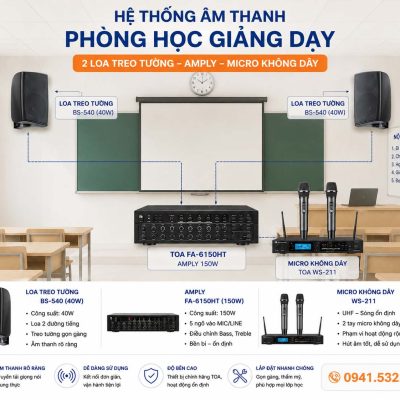 Hệ thống âm thanh phòng học giảng dạy