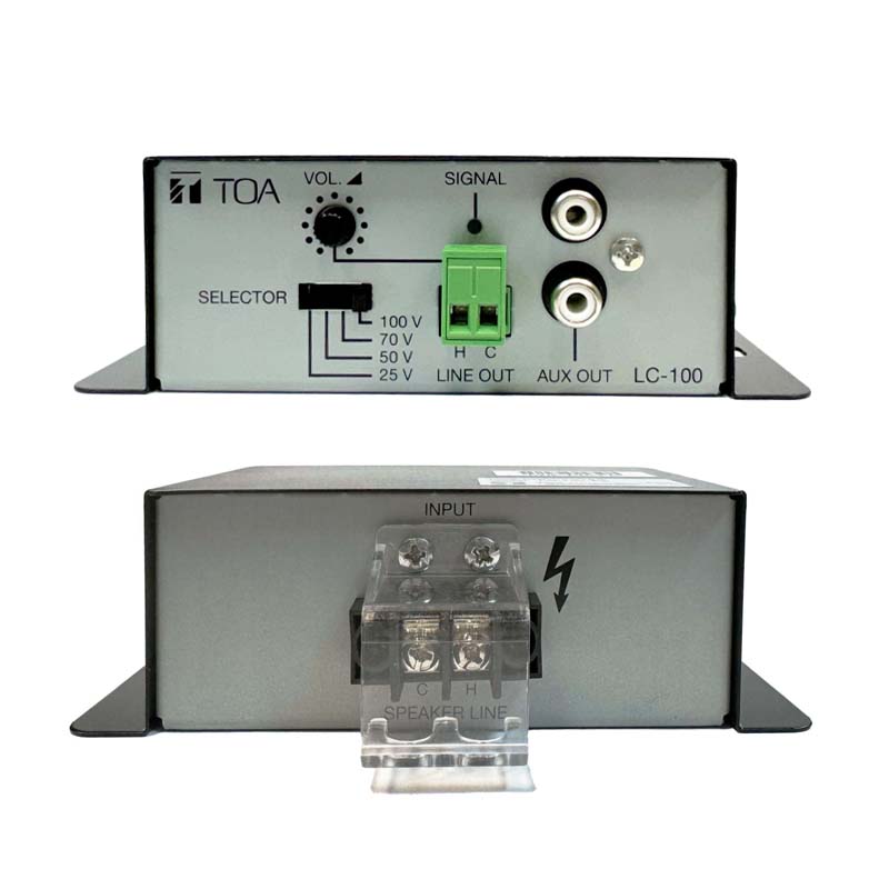 Bộ chuyển đổi âm thanh 100V qua line TOA LC-100-AS