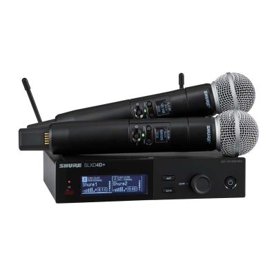 Bộ micro không dây 2 micro kỹ thuật số Shure SLXD24D+/58