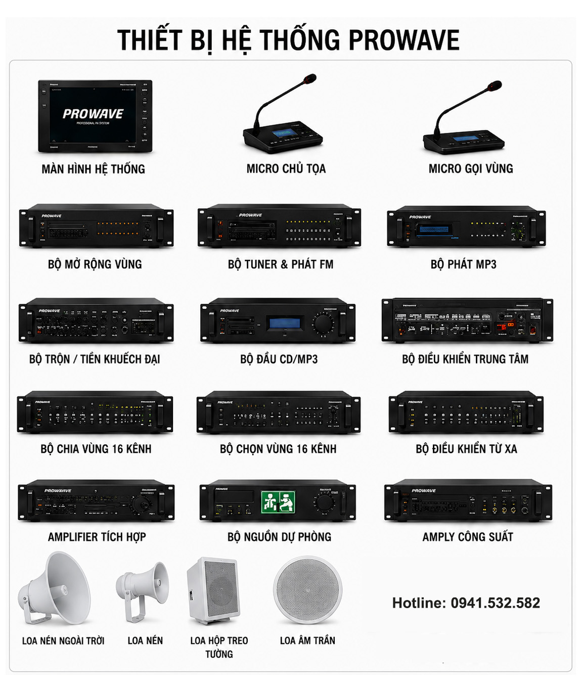 Các thiết bị âm thanh PA Prowave