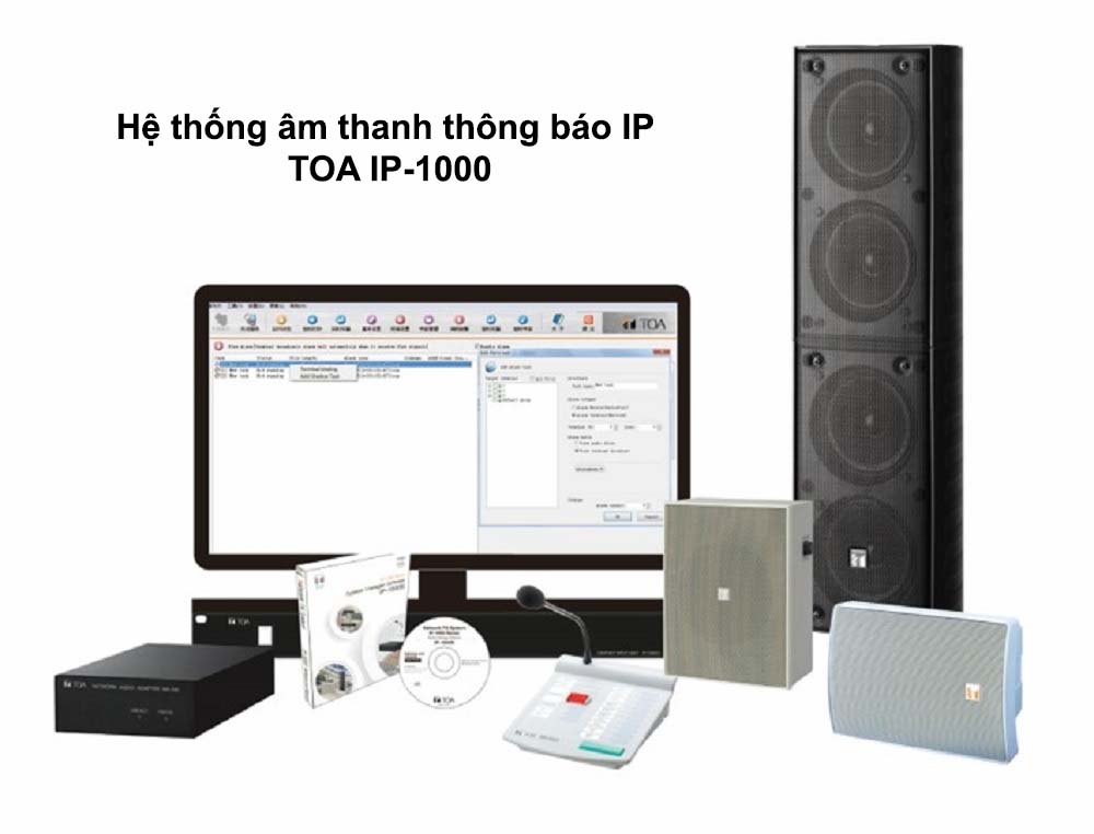 Hệ thống âm thanh thông báo IP TOA IP-1000