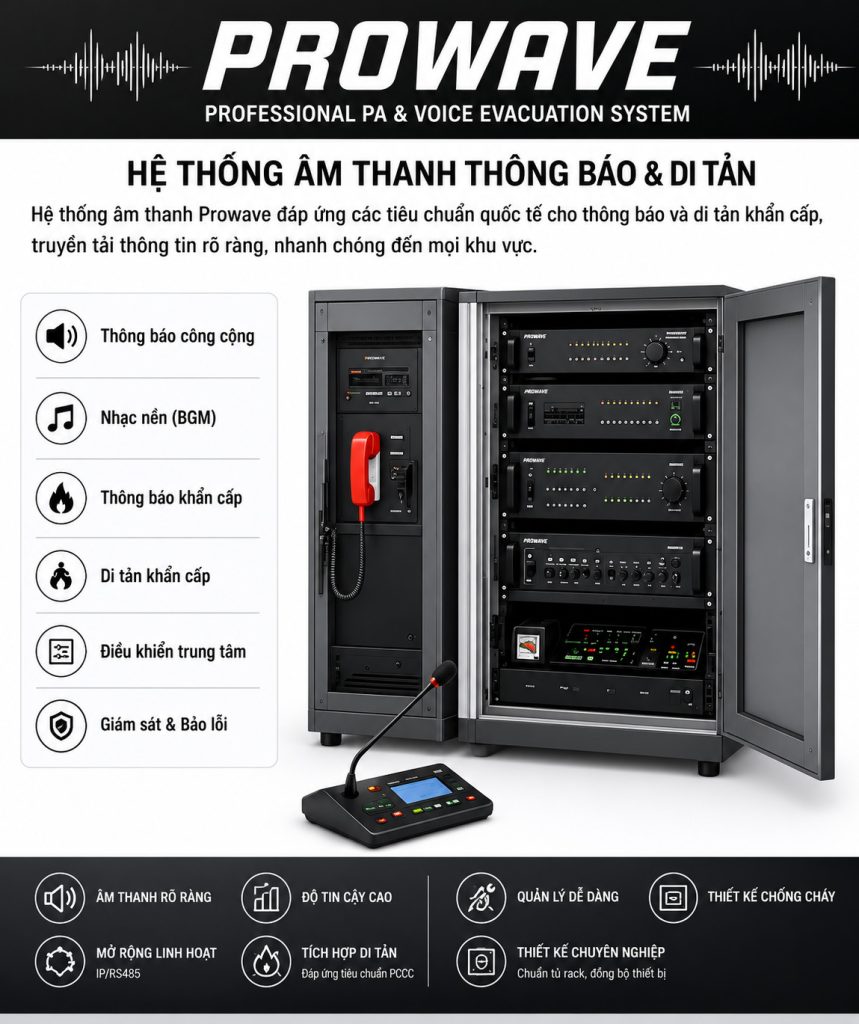 Hệ thống âm thanh thông báo và di tản Prowave